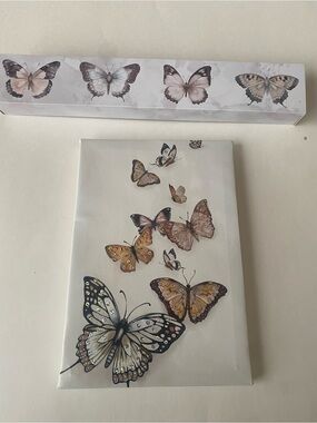 Butterfly Canvas Wall Art - Pink, Cream & Gold Accents